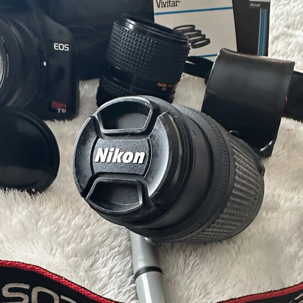 Canon EOS Camera Set with Black Accessories